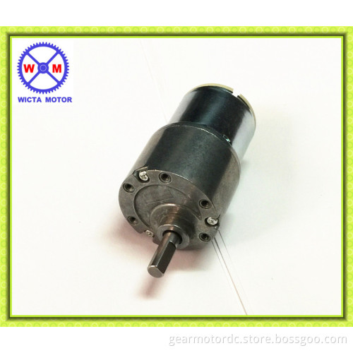 Hot sales 6mm carbon shaft high torque 12 v dc gear motor 37mm for vending machine